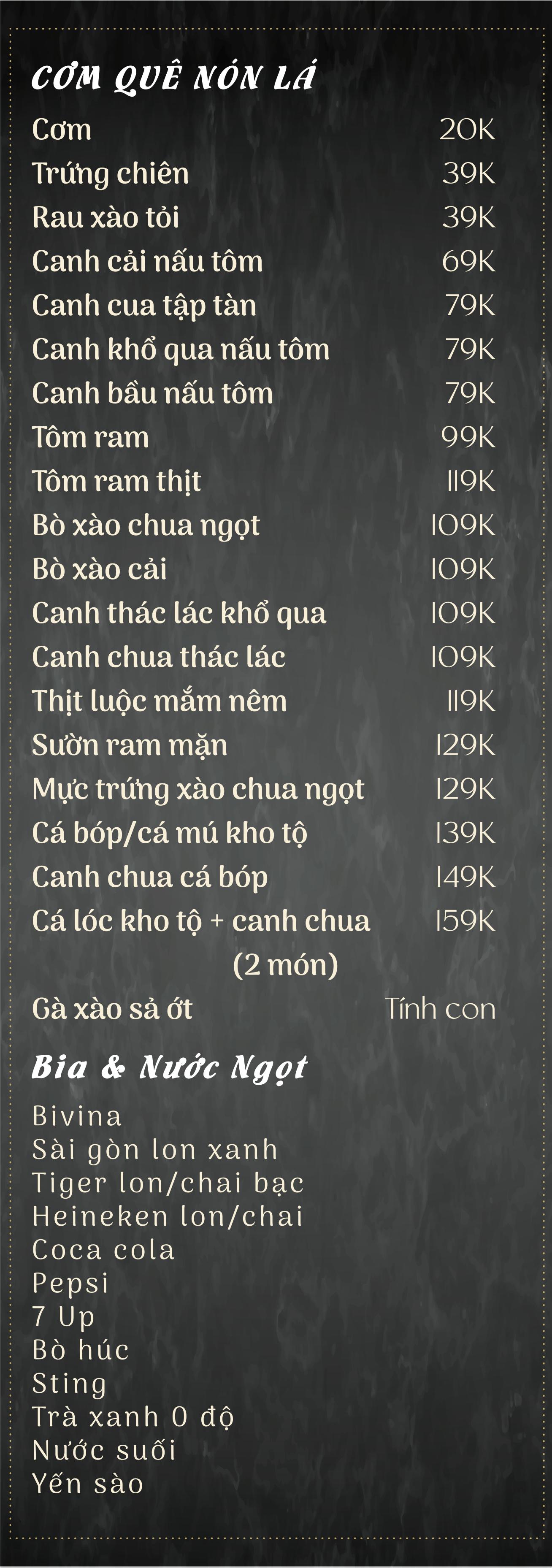 Menu Nón Lá